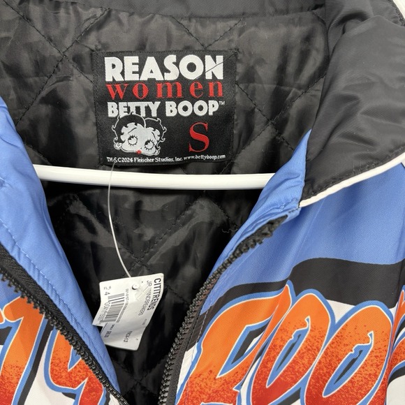 New With Tags Reason Betty Boop Racing Windbreaker Jacket Women Large 2024 - Picture 6 of 9